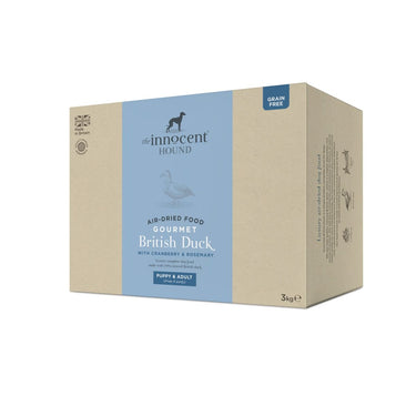 The Innocent Hound Air-Dried Gourmet British Duck with Cranberry & Rosemary Puppy&Adult Dry Dog Food - 3kg